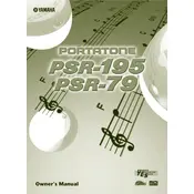 Yamaha PSR-79 Keyboard manual cover