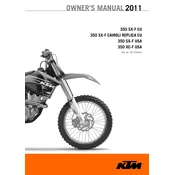 KTM SX‑F 350 EU 2011 Motorcycle manual cover