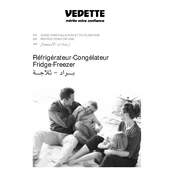 Vedette VFV4800WK Refrigerator manual cover