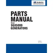 Subaru SGX5000 Generator manual cover