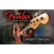 Fender 2011 Bass Guitar manual cover