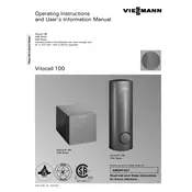 Viessmann Vitocell 100 CHA Series Storage Tank manual cover