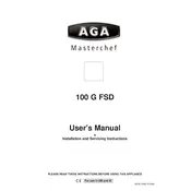 AGA Masterchef 100 G FSD Cooker manual cover