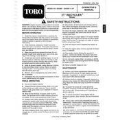 Toro Recycler 21-inch 20328B Mower manual cover