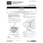 Toro TimeMaster 130-2370 Pulley Kit manual cover