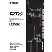 Yamaha RS502 Drum Rack manual cover