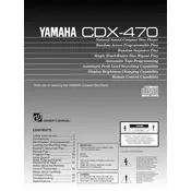 Yamaha CDX-470 Disc Player manual cover