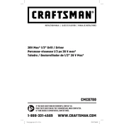 Craftsman CMCD700 Drill manual cover