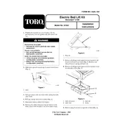 Toro Workman 1100 07254 Electric Bed Lift Kit manual cover