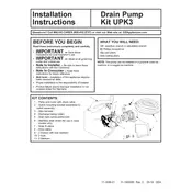 GE UPK3 Drain Pump manual cover