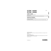 Casio CTK1500 Keyboard manual cover