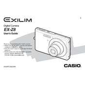 Casio EXZ8 Camera manual cover