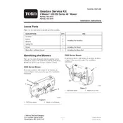 Toro Z Master 320 Series 105-6172 Gearbox manual cover