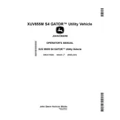 John Deere Gator XUV855M S4 Utility Vehicle manual cover