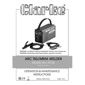 Clarke 6012147 AT135 Arc Tig MMA Welder manual cover