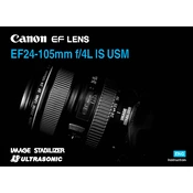 Canon Ultrasonic EF24-105mm f 4L IS USM manual cover