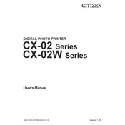 Citizen CX-02 Series Printer manual cover