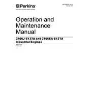 Perkins 2406EA-E13TA Engine manual cover