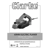 Clarke 6462022 CEP450 60mm Electric Planer manual cover