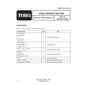 Toro Wheel Horse 523Dxi 73550 Tractor manual cover