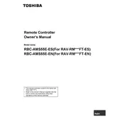 Toshiba RBC-AMS55E-ES Remote Control manual cover