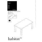 Habitat Asper APE-TA-13-A 1469372 Table manual cover