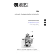 Dürkopp Adler 589 Sewing Machine manual cover