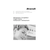 Brandt BFS1284BW Refrigerator manual cover