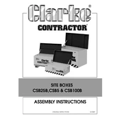 Clarke 7637451 CSB25B Site Box manual cover