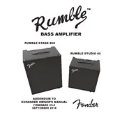 Fender Rumble Stage 800 2376100000 120V 60Hz NA Firmware V2.0 Amplifier manual cover