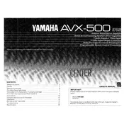 Yamaha AVX-500 Amplifier manual cover