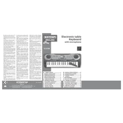 Bontempi 12 3730 Electronic Table Keyboard manual cover