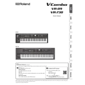 Roland VR-730 manual cover