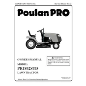 Poulan Pro PR1842STD Tractor manual cover