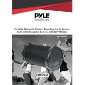 Pyle PBMSPG15 Speaker manual cover