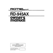 Rotel RD-945AX Cassette Deck manual cover