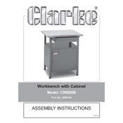 Clarke 4800110 CWB80B Workbench Cabinet manual cover