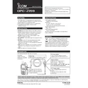 Icom OPC-2359 Cable manual cover