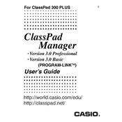 Casio ClassPad Manager Ver.3.0 Basic Software manual cover