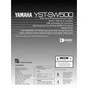 Yamaha YST-SW500 Subwoofer manual cover