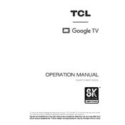 TCL X925 TV manual cover