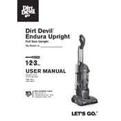 Dirt Devil Endura Upright UD20124 manual cover