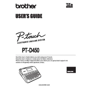 Brother P-touch PT-D450 manual cover