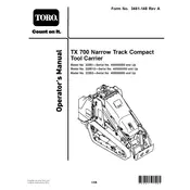 Toro TX 700 22351 Tool Carrier manual cover