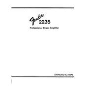 Fender 2235 Power Amplifier Amplifier manual cover