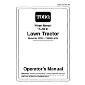 Toro Wheel Horse 71190 Tractor manual cover