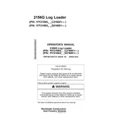 John Deere 2156G Loader manual cover