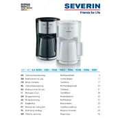 Severin KA 9250 Coffee Maker manual cover