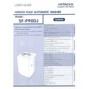 Hitachi SF-P90DJ Washing Machine manual cover