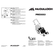 McCulloch PRE5553 manual cover